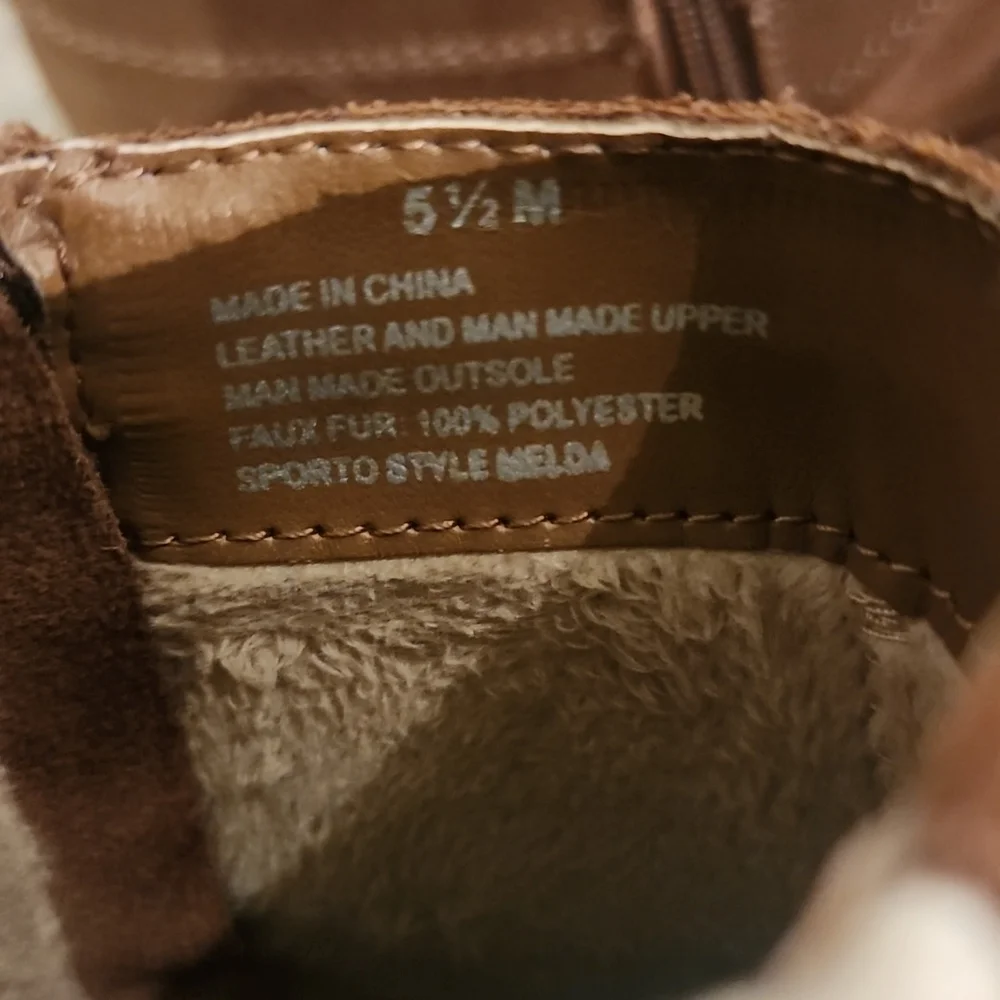Sporto Women's Melda Waterproof Suede Bootie Size 5.5